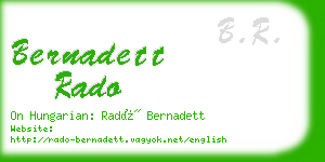 bernadett rado business card